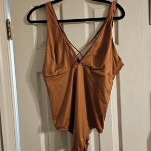 Aerie Brown Bodysuit